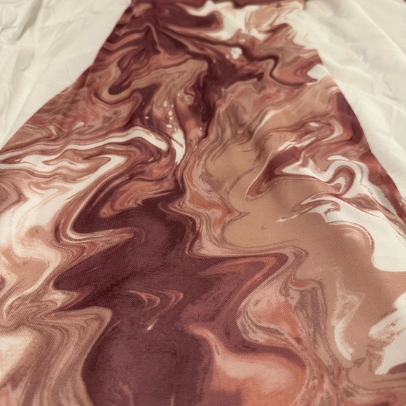 Torrid Dusty Rose Swirl/Marble Flare Pants - Picture 5 of 6